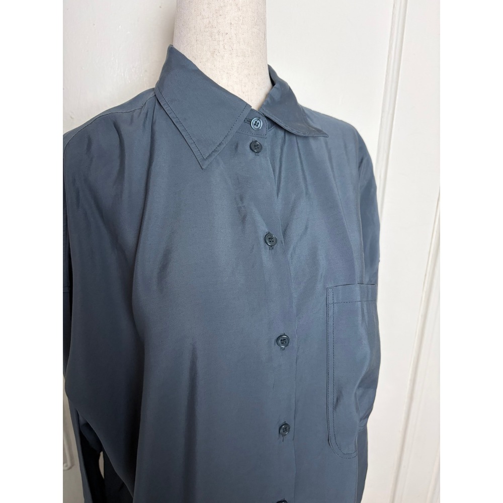 DELUC Augusta Dress Dark Grey Button Down Shirt Dress S NWT - Picture 3 of 5